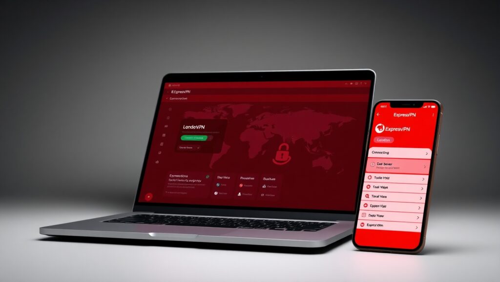 ExpressVPN app interface on devices