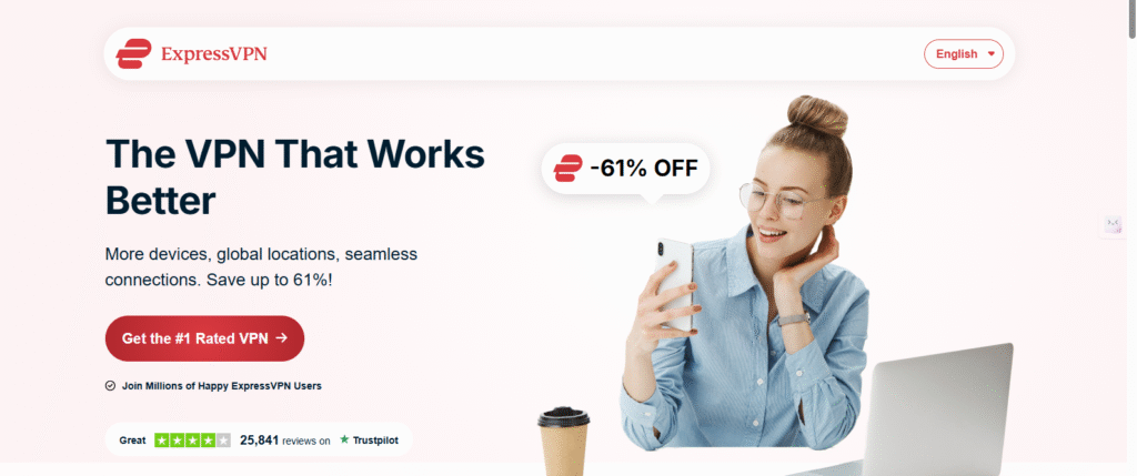 ExpressVPN app interface on devices